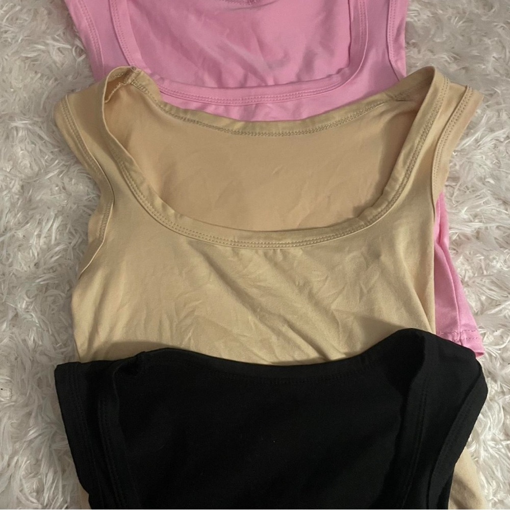 pack of 3 square neck tops
